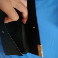GUCCI ブラックレザー長財布の画像