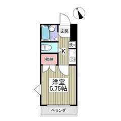 💕初期費用「５万円」🎵バストイレ別、一人暮らしにおすすめ１Kのお...