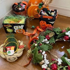 クリスマスリース　ハロウィン　飾りの画像