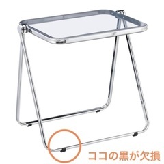 折りたたみクリアテーブル　机のみ　アクリルの画像