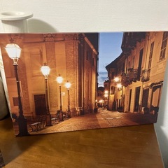 ニトリ　LED アートポスター　キャンバスポスター　2点セット　の画像
