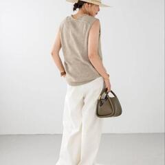 新品タグ付き Deuxieme Classe リネンワイドパンツ ホワイトの画像