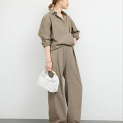 新品タグ付き Deuxieme Classe リネンワイドパンツ ホワイトの画像