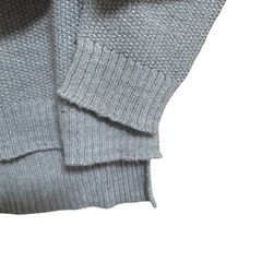 【エスパス】 グレー 長袖セーター おしゃれ レディース スリット Mの画像