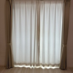  遮光2級ドレープカーテン、レースカーテンまとめ売り♪100cm×205cmの画像