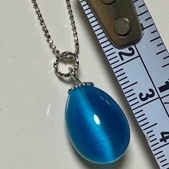 クリスタルキャッツアイ　ニッケルフリー　宝石　天然石　ネックレスの画像