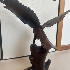 高級床置 岩鷹 鷲 鷹 開運 金属の画像
