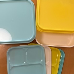 KATER ピクニック2段ランチボックス イエロー　の画像