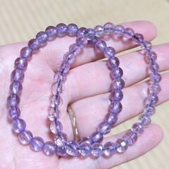 ●夏休みセール品●平均6mm●アメジストブレスレット2点セット●の画像
