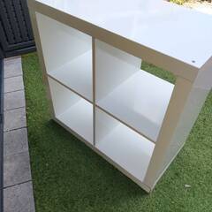 IKEA　イケア　KALLAX カラックス シェルフユニット, ホワイト, 77x77 cmの画像