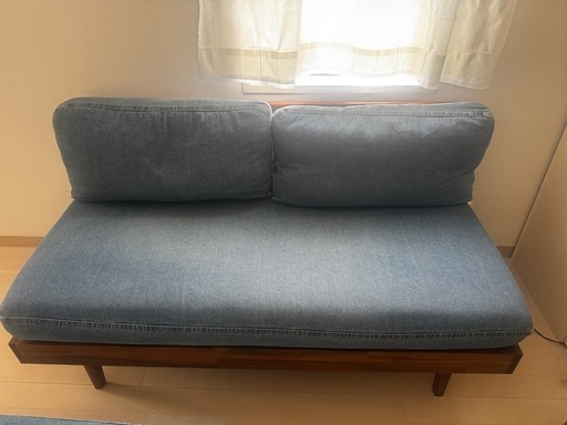 【unico】SWELLA オットマン＆ベンチ（デニムブルー）2点セット