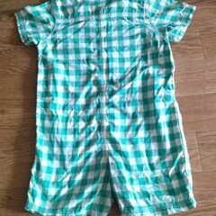 BabyGap/ベビーギャップ☆男児女児ギンガムチェック柄ロンパース［サイズ90］の画像