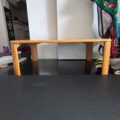 ローテーブル　茶色　幅x奥行きx高さ(cm) 90x60x32 足折りたたみ可能の画像