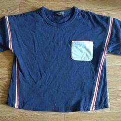 コムサイズム☆男児ネイビー赤白ラインTシャツ[サイズ100A]の画像