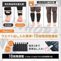 TENASGEAR シノビアーマー【厚み30％オフ服下着用可】アンクルウェイト リストウェイト 10段階調整 薄型 4.2kg 修行 トレーニングの画像