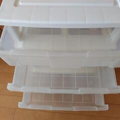 3段　収納ケース　プラスチックの画像
