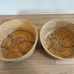 【2個セット】バスケット　折りたたみ　IKEAの画像
