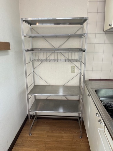 無印　ステンレスユニットシェルフ　ワイド