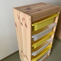 IKEA トロファスト　ケース付き　おもちゃ収納の画像