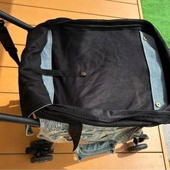 ペットカート　折りたためる　ダメージデニム　新品同様の画像
