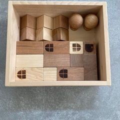 【知育玩具】木の積み木の画像
