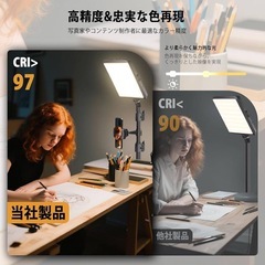 撮影ライト2本セット スタジオ照明　撮影用ライトLEDビデオライト 写真スタジオ撮影 2800-6500Kの画像