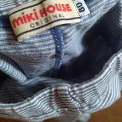 mikihouse/ミキハウス☆条件有り0円！ボーダーハーフパンツ［サイズ80］の画像