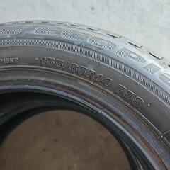 中古タイヤ ブリジストンエコピュア 155/65-14 2本  もうしばらく使用可！ 車検用等に。 の画像