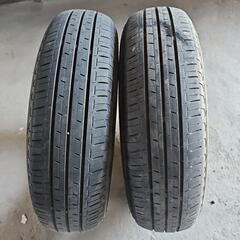 中古タイヤ ブリジストンエコピュア 155/65-14 2本  もうしばらく使用可！ 車検用等に。 の画像