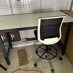 サカエ　立ち　作業台　椅子　テーブルの画像