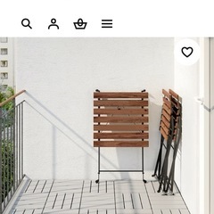 IKEAガーデンテーブル&チェア２脚セット の画像