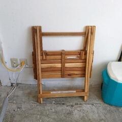 0814-018 木製折りたたみアウトドアテーブルの画像
