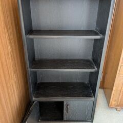 黒 収納box CD 本棚の画像