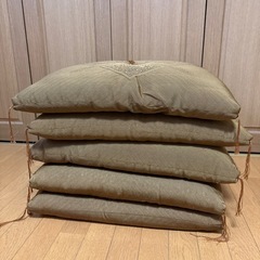 房付き座布団　5枚セットの画像
