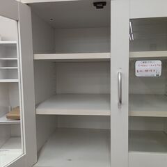 ★リユースのサカイ水戸店★  ミニ食器棚 ホワイト H90×D39×W60 クリーニング済み MT5206の画像