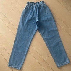 【美品】ハイウェストWEGO ライトブルーデニムパンツ　　の画像