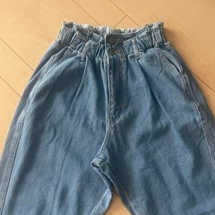 【美品】ハイウェストWEGO ライトブルーデニムパンツ　　の画像