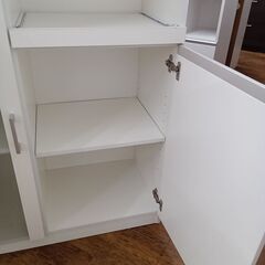 ★リユースのサカイ水戸店★  レンジ台 ホワイト H119×D41×W75 クリーニング済み MT5210の画像