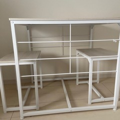 ニトリ　テーブル　イス　セットの画像