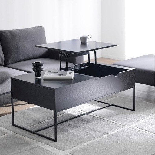 テーブル リフティングテーブル 昇降式 鉄脚　木製