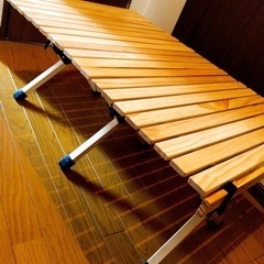 木製ロールテーブル 訳ありの画像