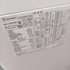 🉐🉐T087新生活　SHARP　18年製　乾燥機能付き洗濯機　11㌔の画像