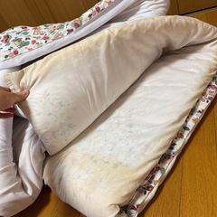 敷布団　掛け布団　1組　カバー付きの画像