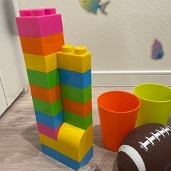 ﾌﾞﾛｯｸ 音鳴る玩具 ｶｯﾌﾟ ﾎﾞｰﾙ の画像