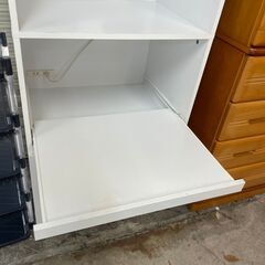 食器棚　No.3920　ホワイト　キッチン収納　レンジ台　【リサイクルショップどりーむ天保山】の画像