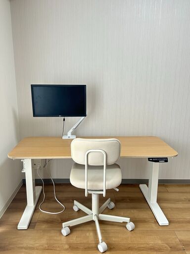 【リモートワークセット】昇降デスク＋チェア＋モニター＋モニターアーム