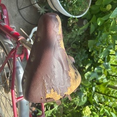 【ジャンク中古】自転車　後輪パンク　サドル破れあり　ギヤ変速不可の画像