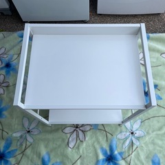 f●■棚/サイドテーブル/小さい棚・幅43×奥行30.5×高さ53cm・白の画像