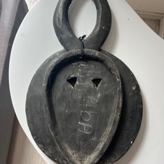 バウレ族 ゴリマスク 赤色 アフリカ仮面 民族美術の画像