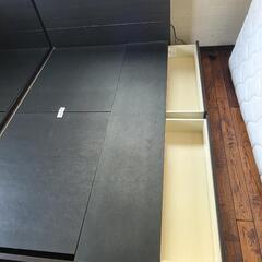 【引き取り限定】ベッド　クイーンサイズ　シングル　セット　の画像